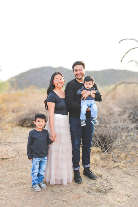 Family portrait photography in the desert